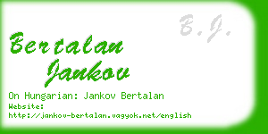 bertalan jankov business card